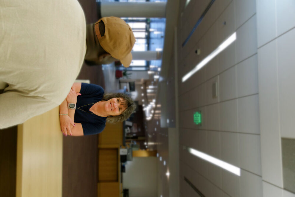 Author standing