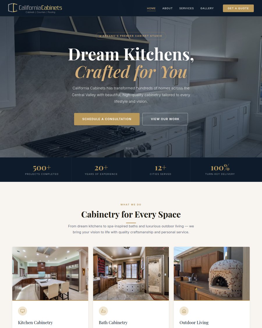 California Cabinets homepage